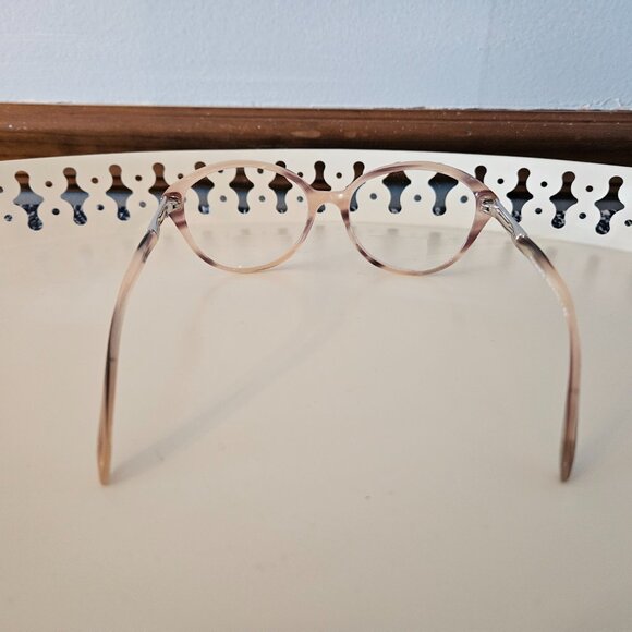 Tiffany & Co. Glasses Frames, Mauve/Brown Tortoise, Textured Silver Metal on Arm - Picture 4 of 8